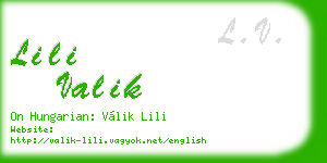 lili valik business card